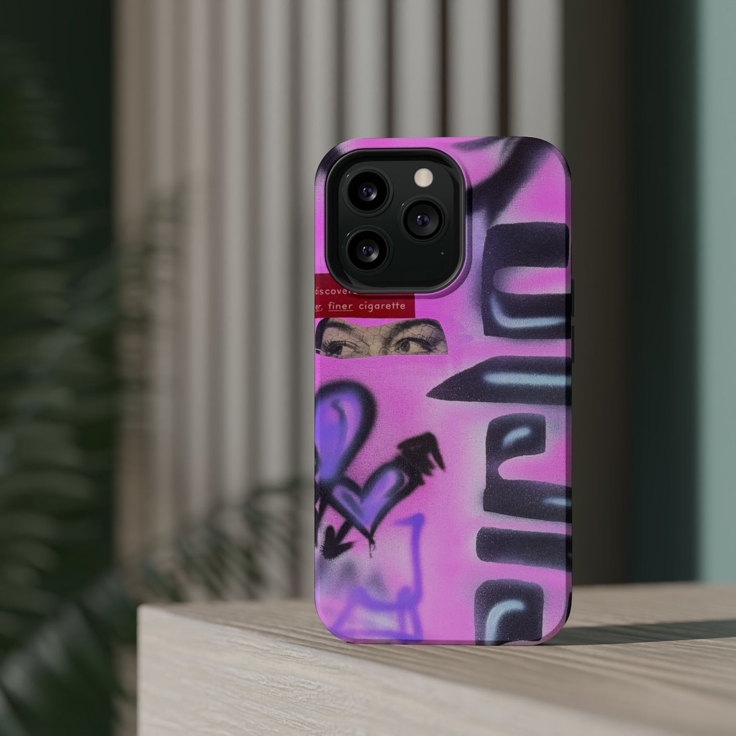 MagSafe "purple princess" airbrush iPhone case