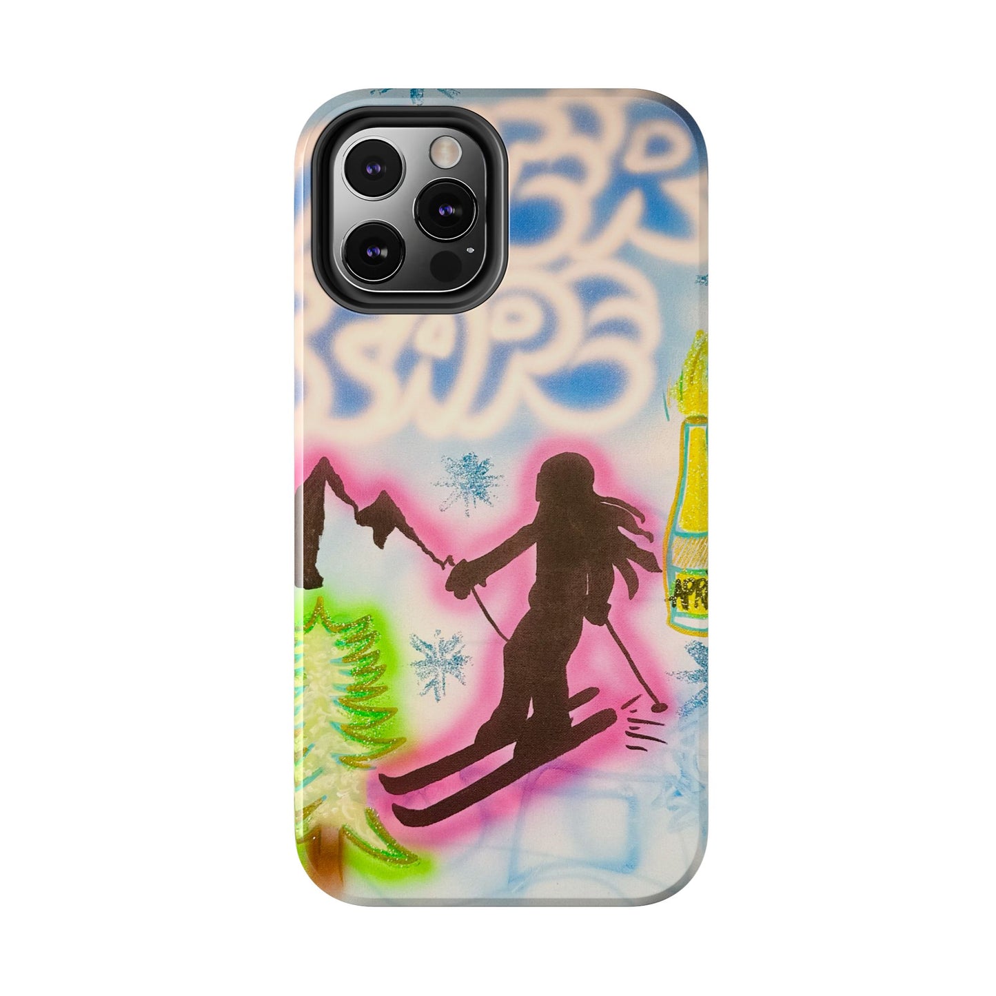 "winter escape" airbrush iPhone case