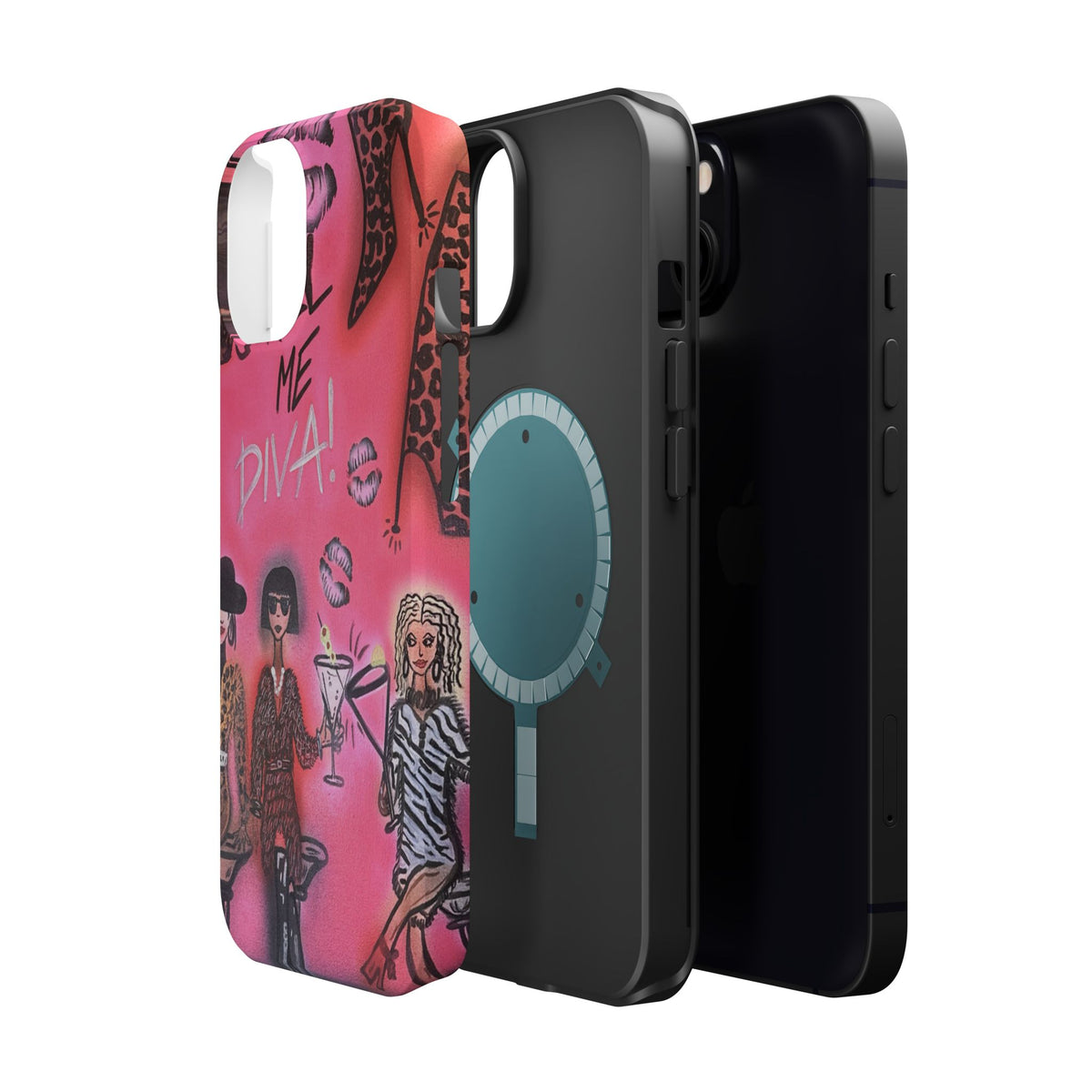 MagSafe "party diva" airbrush iPhone case