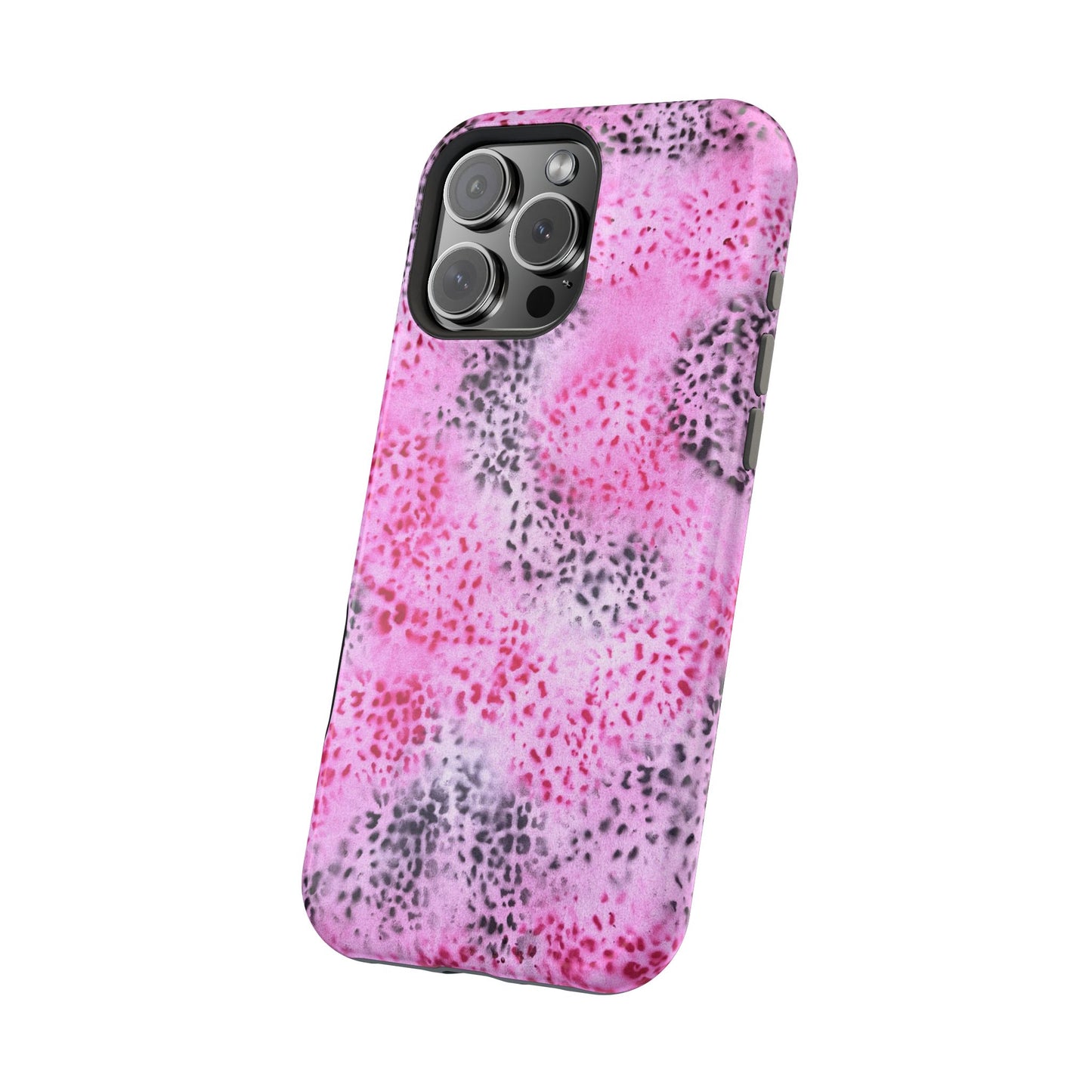 MagSafe "pink cheetah" airbrush iPhone case