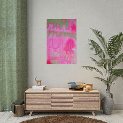 "miami matcha" airbrush rolled print