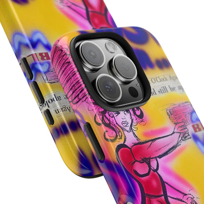 "spiraling thoughts" airbrush iPhone case