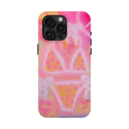 "yellow polka dot bikini" airbrush iPhone case