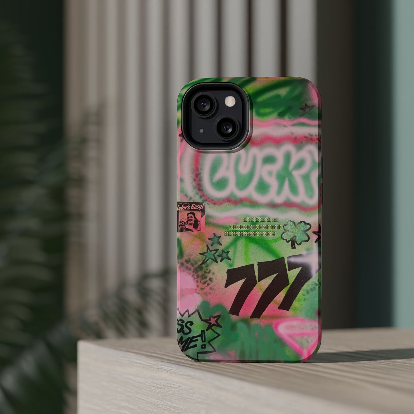 MagSafe "so lucky" airbrush iPhone case