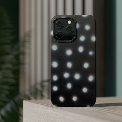 MagSafe "coconut noir polka dot" airbrush iPhone case