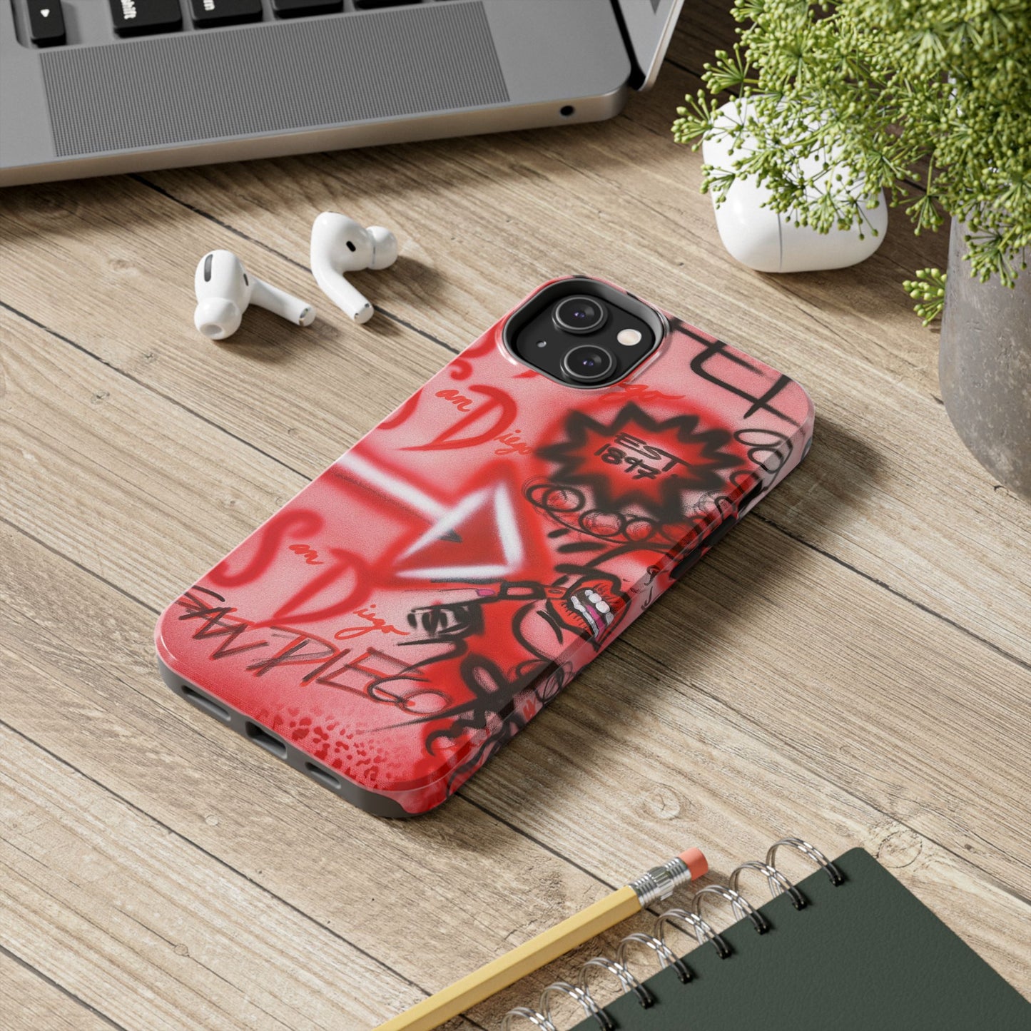 "san diego" airbrush iPhone case