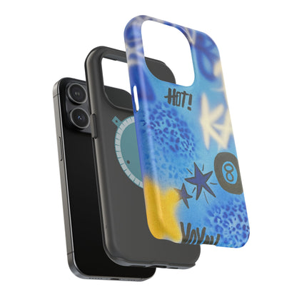 MagSafe "brilliant blues" airbrush iPhone case