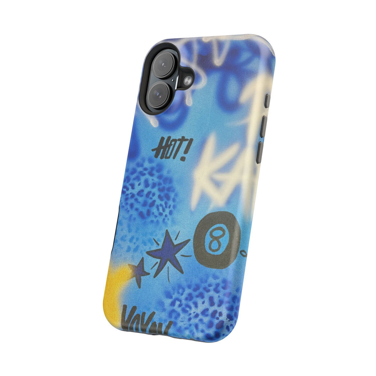 MagSafe "brilliant blues" airbrush iPhone case