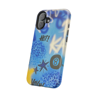MagSafe "brilliant blues" airbrush iPhone case