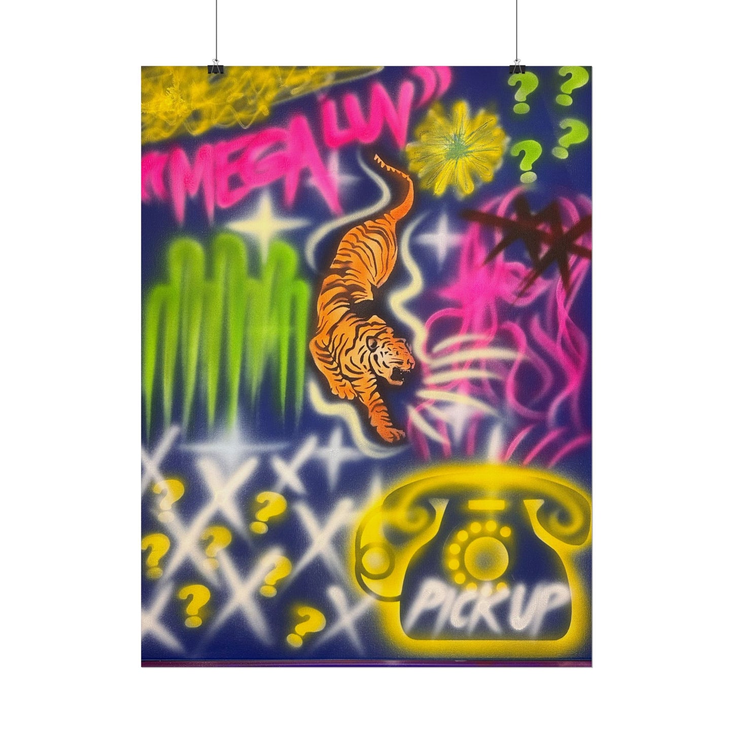 "mega luv" airbrush rolled print