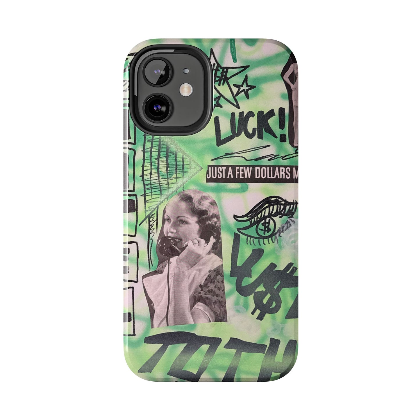 "lust over luck" airbrush iPhone case