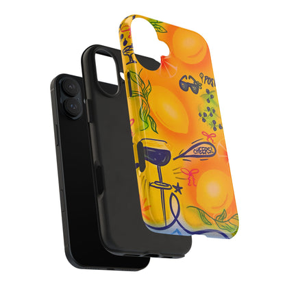 "citrus coastline" airbrush iPhone case