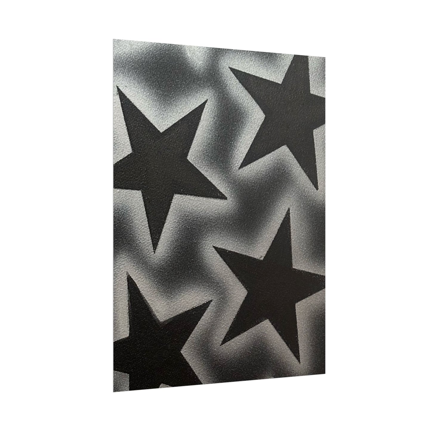 "chrome stars" airbrush rolled print