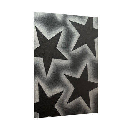 "chrome stars" airbrush rolled print