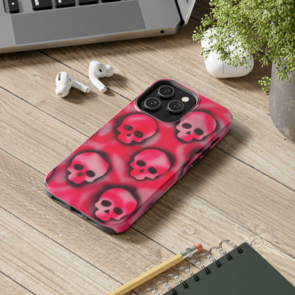 "pink skully" airbrush iPhone case