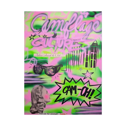 "green camo" airbrush rolled print