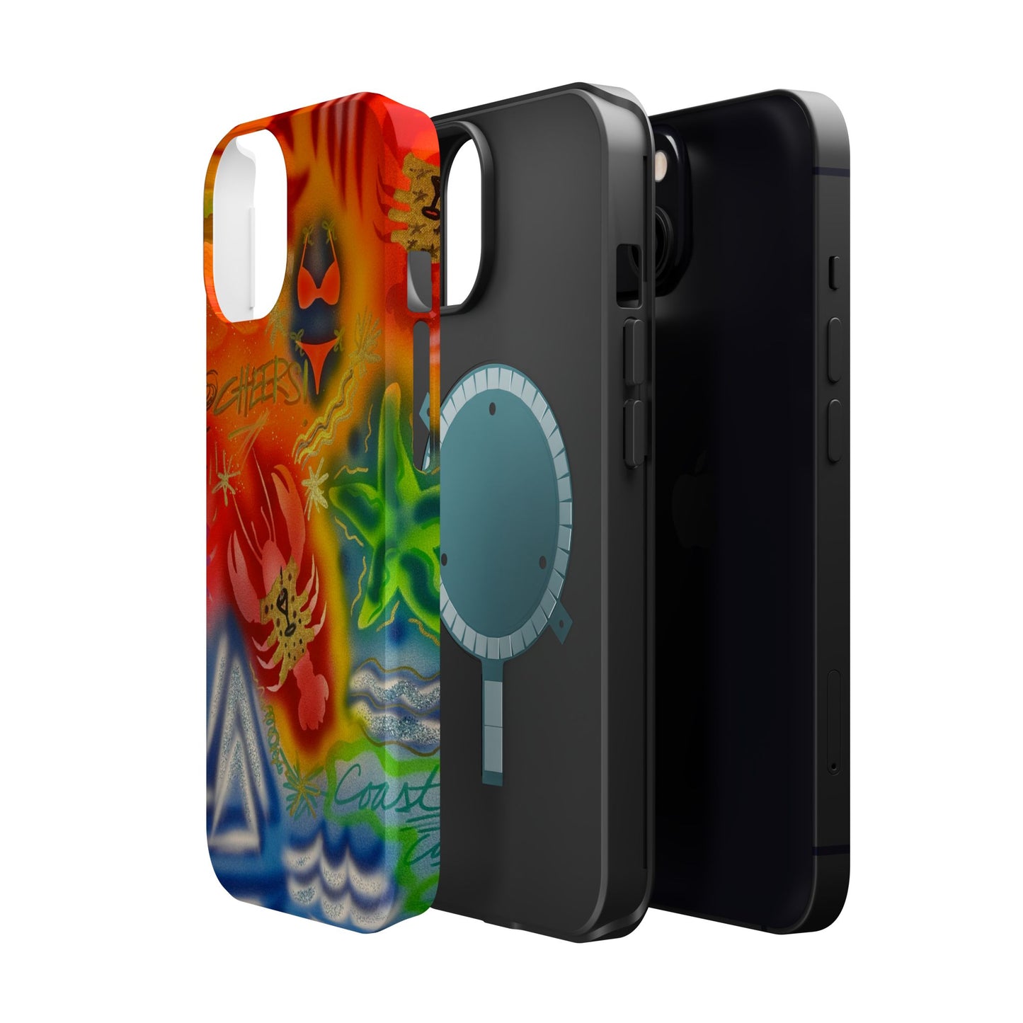MagSafe "tipsy lobster" airbrush iPhone case