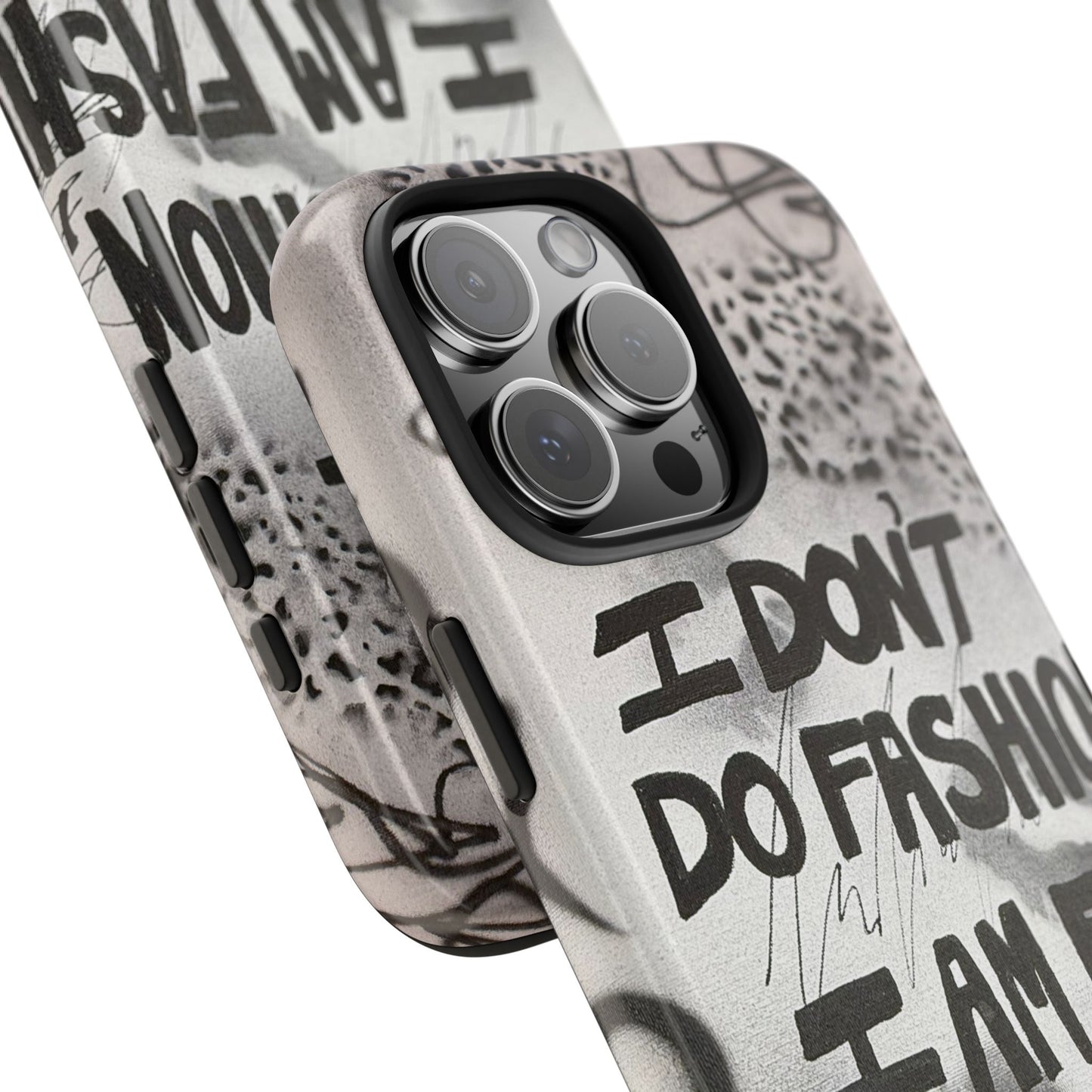 "i am fashion" airbrush iPhone case