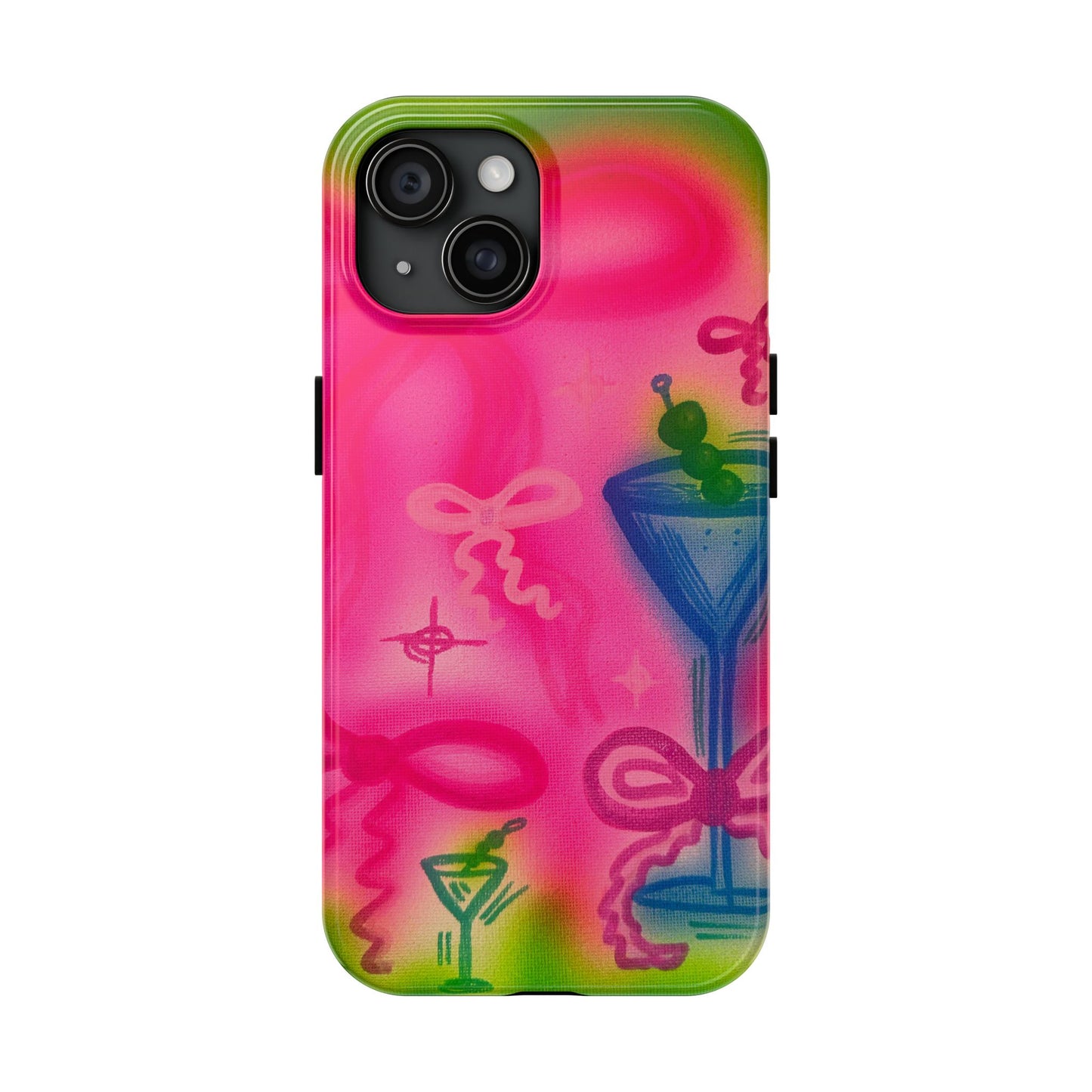 "bow martini" airbrush iPhone case