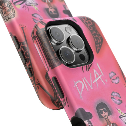 MagSafe "party diva" airbrush iPhone case