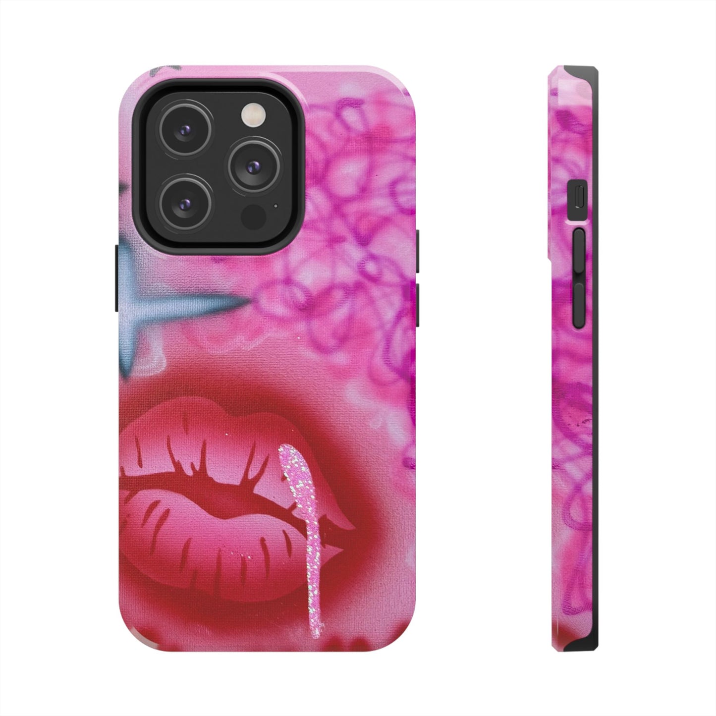"glitter aura" airbrush iPhone case