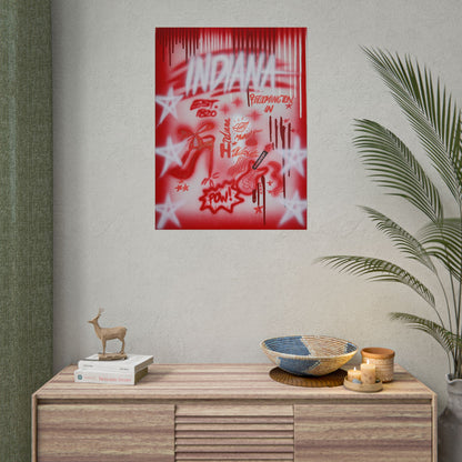 "indiana" airbrush rolled print