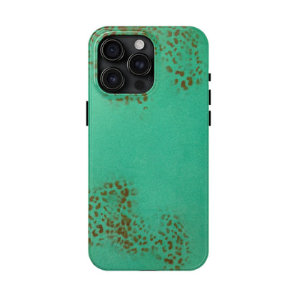 "teal cheetah" airbrush iPhone case