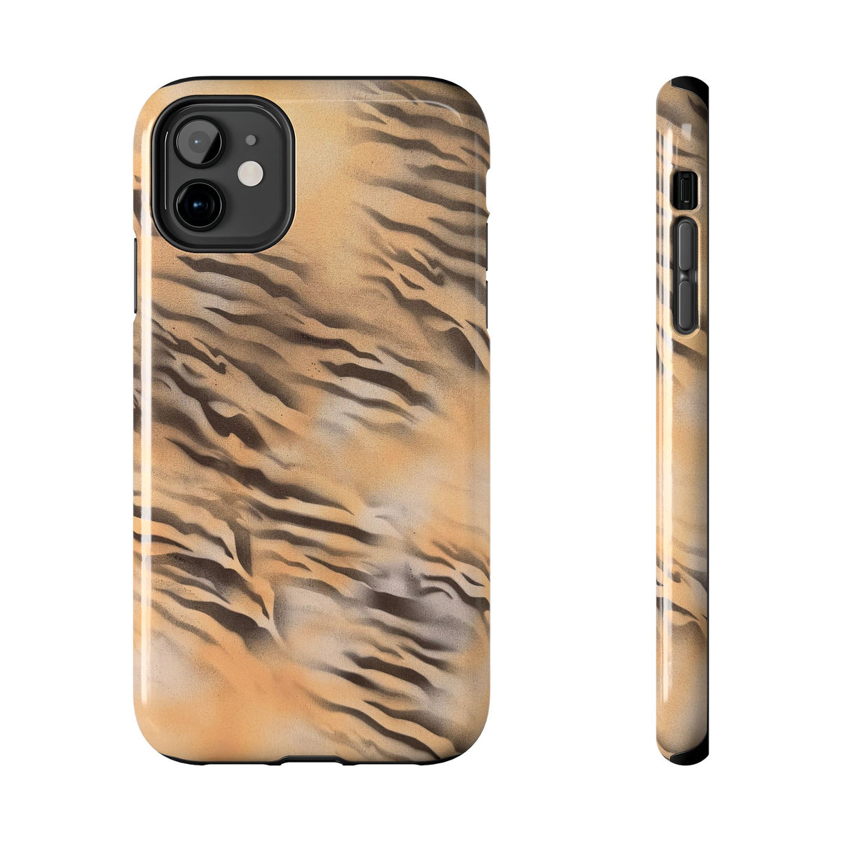 neutral tiger airbrush iPhone case