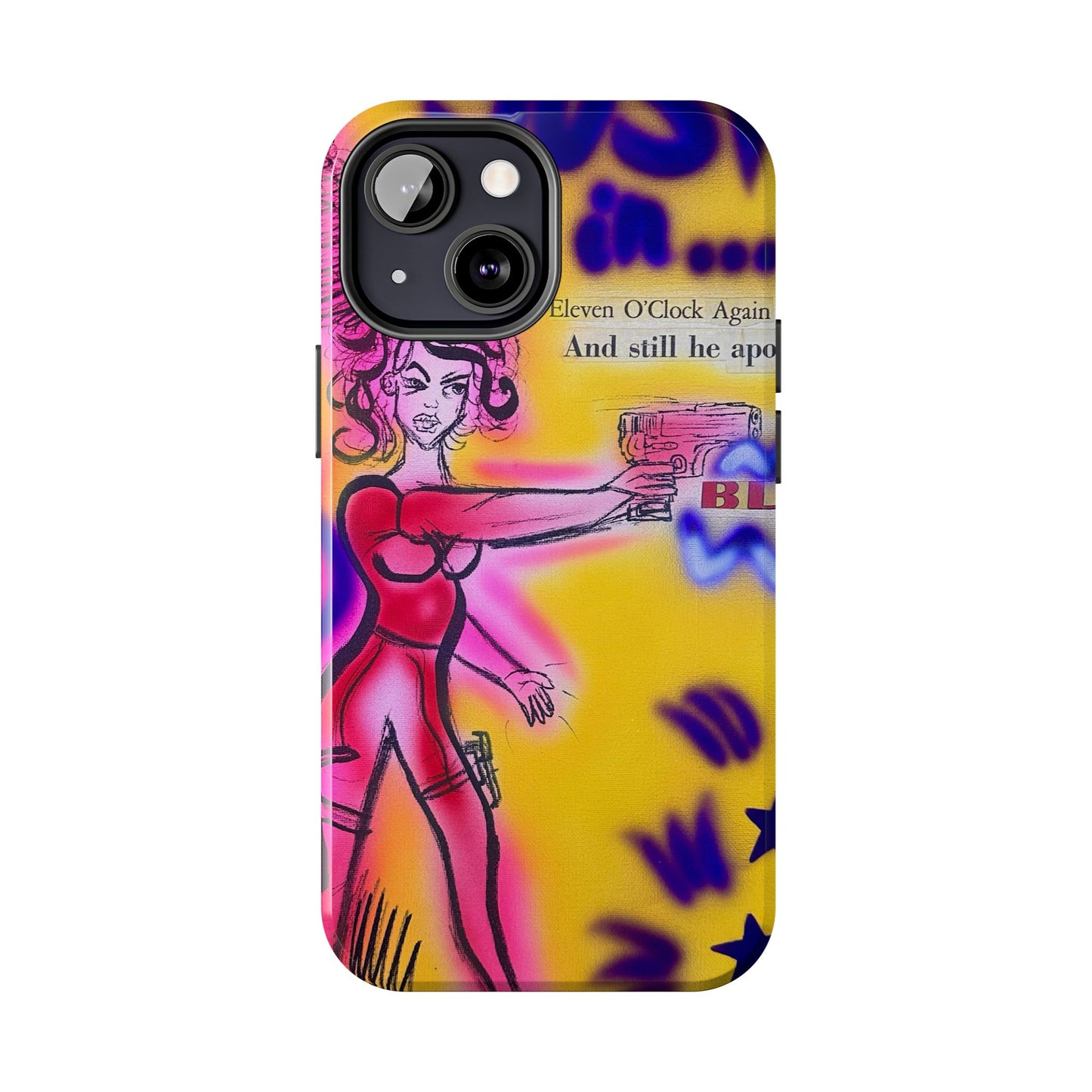 "spiraling thoughts" airbrush iPhone case