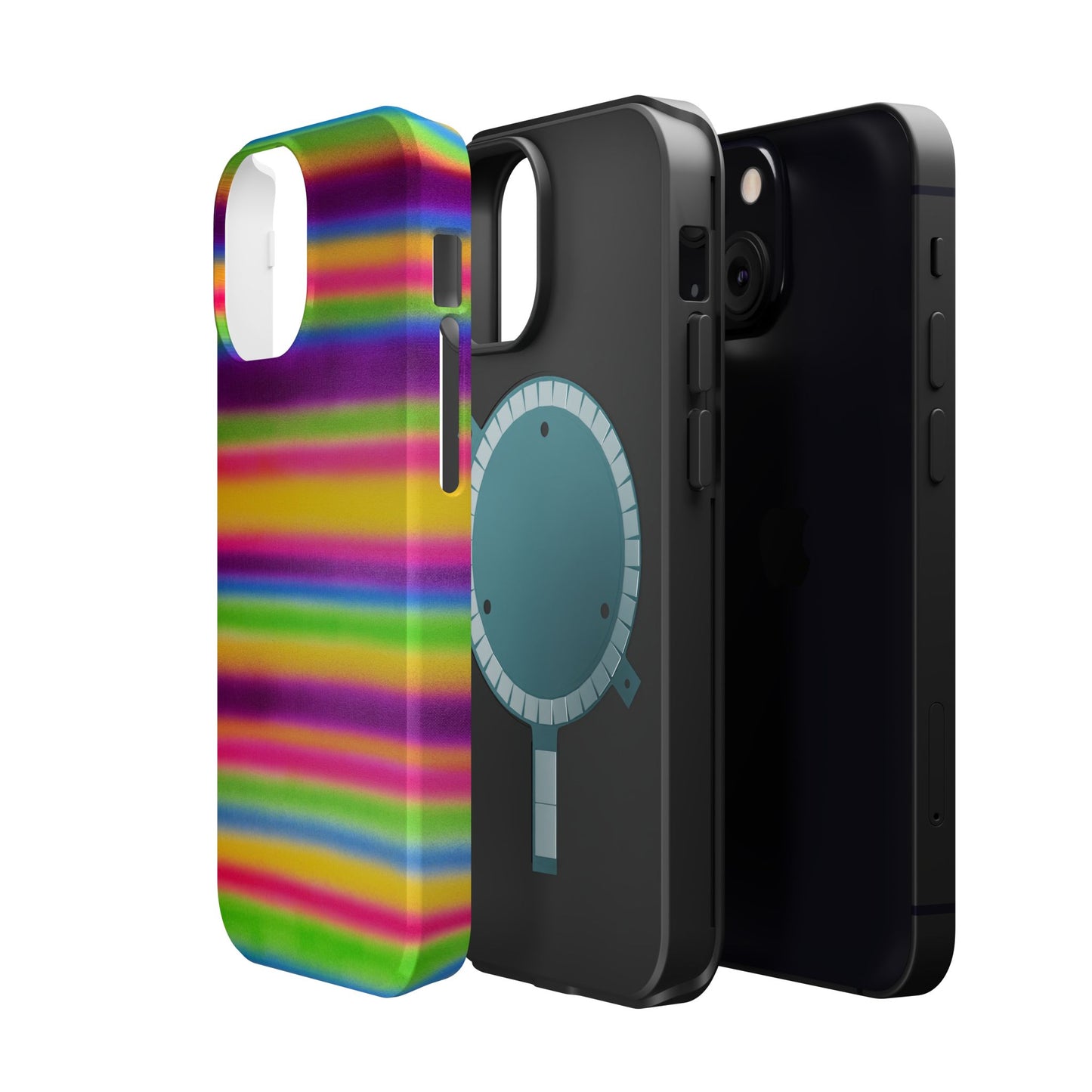 MagSafe "colorful stripes" airbrush iPhone case