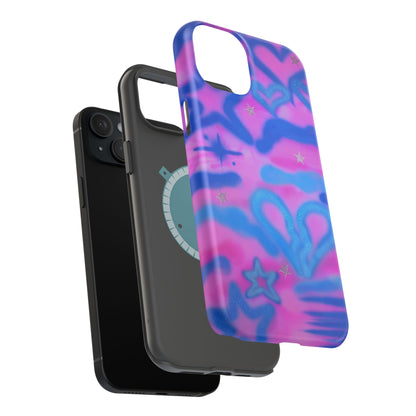 MagSafe "blue camo" airbrush iPhone case