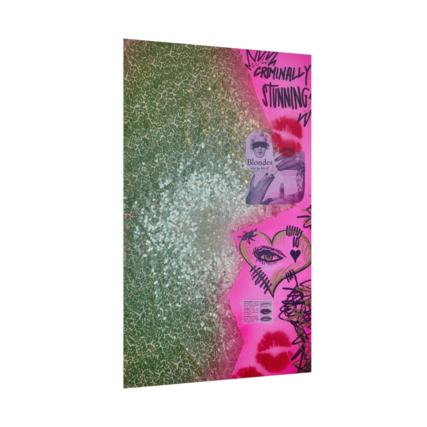 "glitter gloss" airbrush rolled print