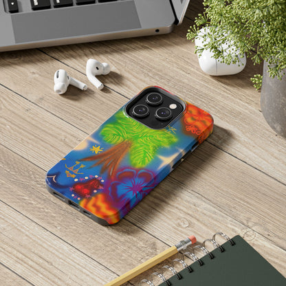 "neon blue palms" airbrush iPhone case