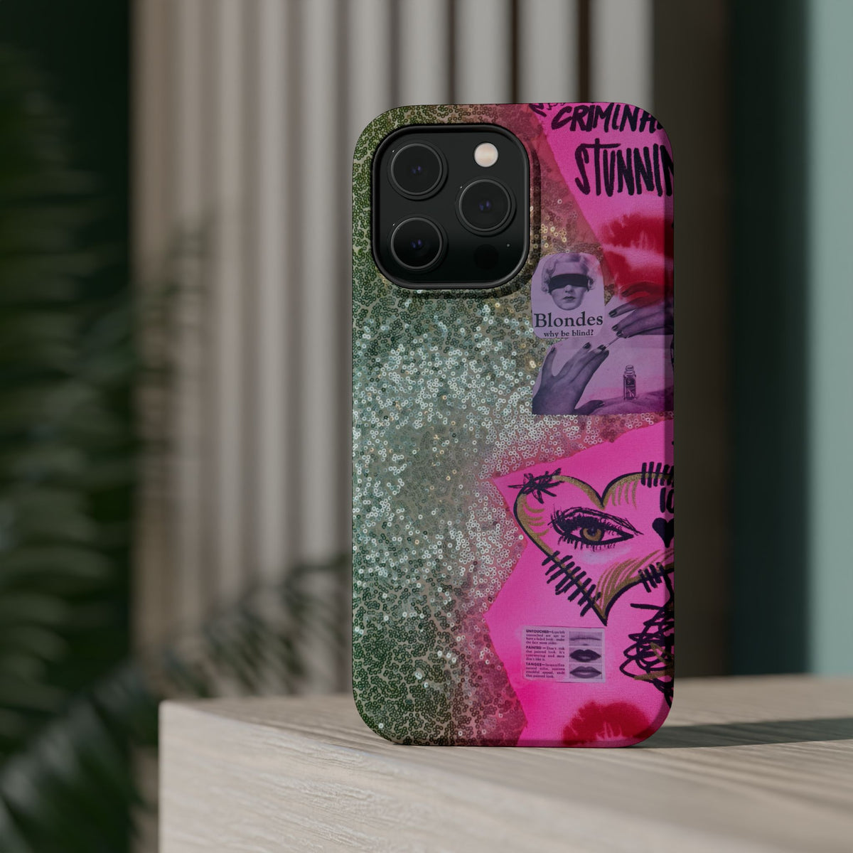 MagSafe "glitter gloss" airbrush iPhone case