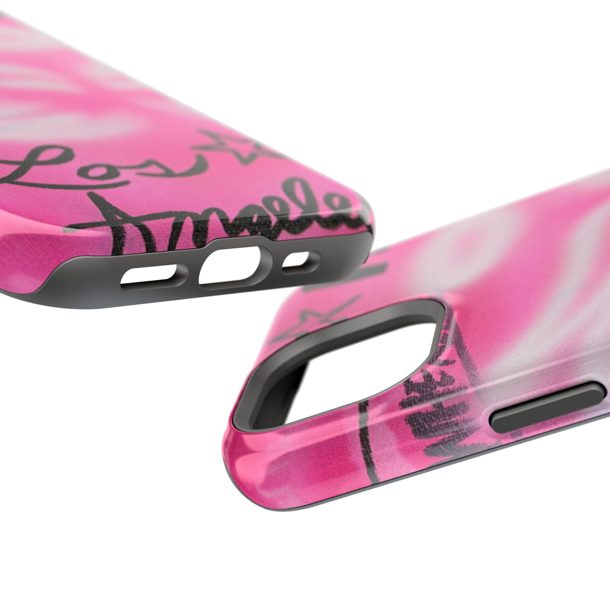 MagSafe "pinke Engelsflügel" Airbrush iPhone Hülle
