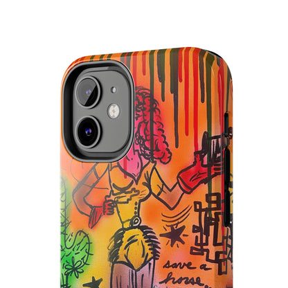 "wild, wild west" airbrush iPhone case