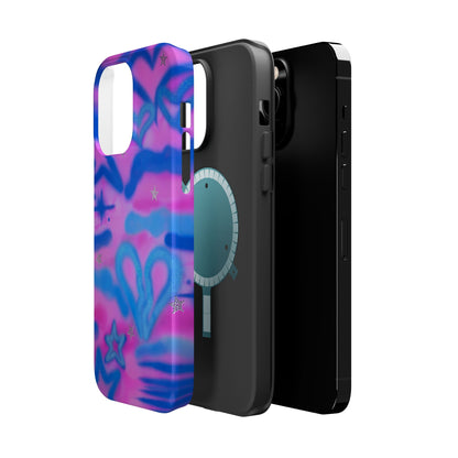 MagSafe "blue camo" airbrush iPhone case