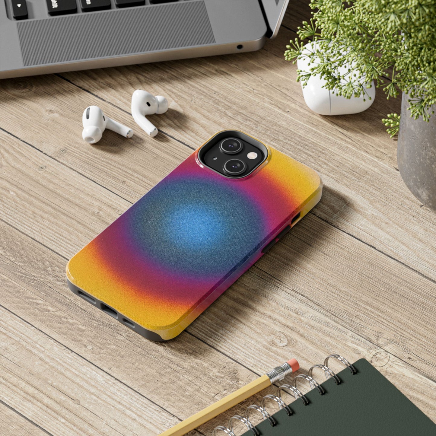 "blue raspberry aura" airbrush iPhone case