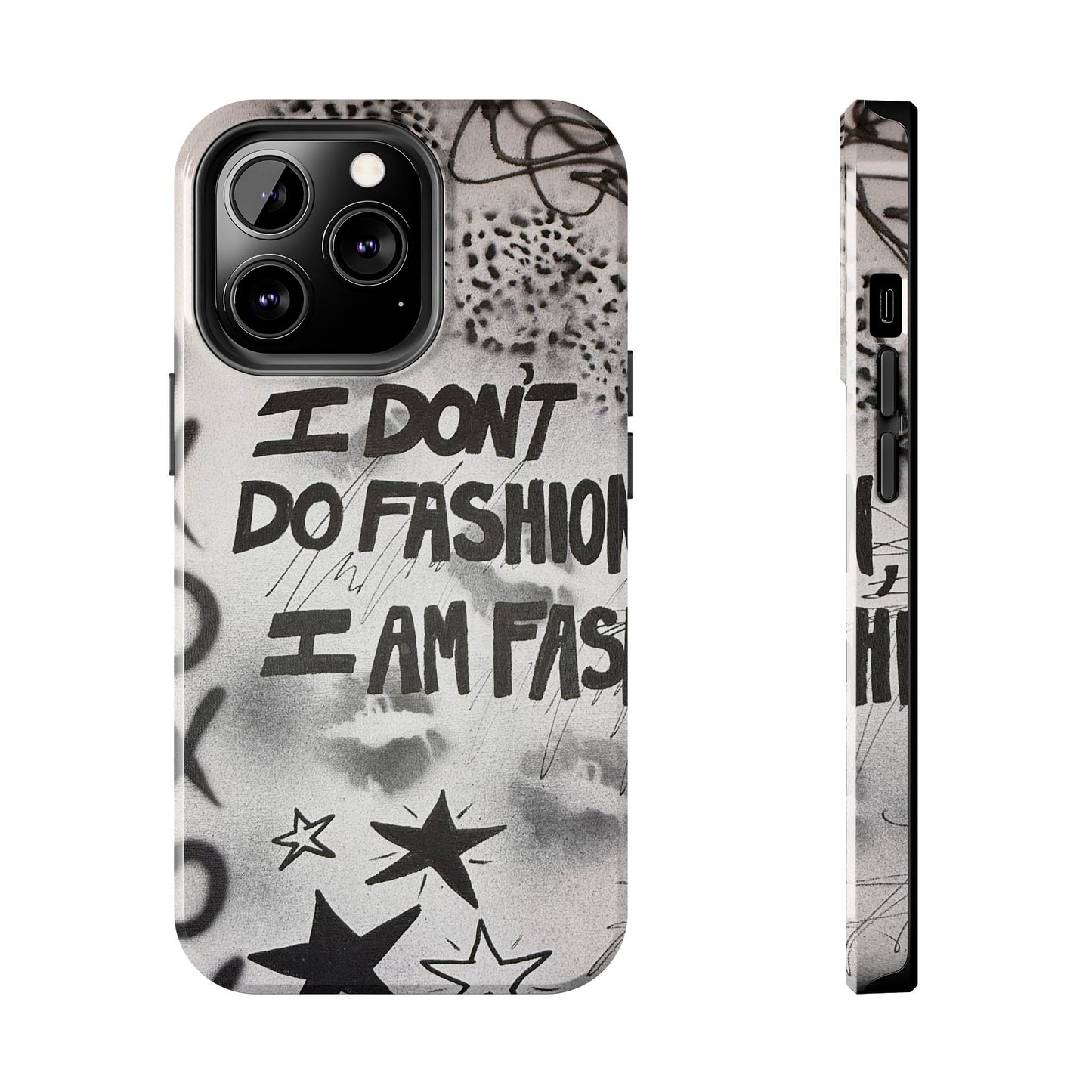 "i am fashion" airbrush iPhone case