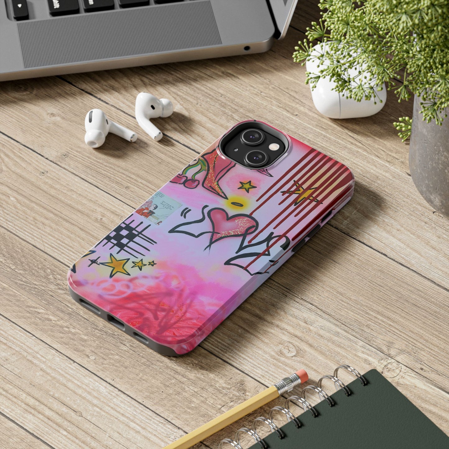 "cherry luvr" airbrush iPhone case