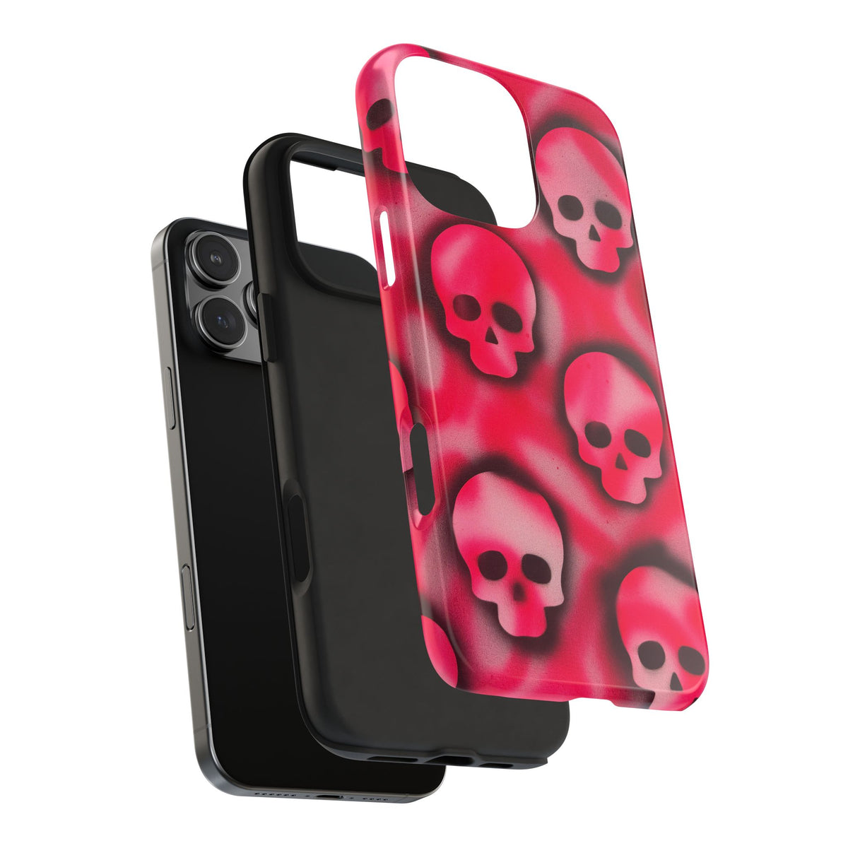 "pink skully" airbrush iPhone case