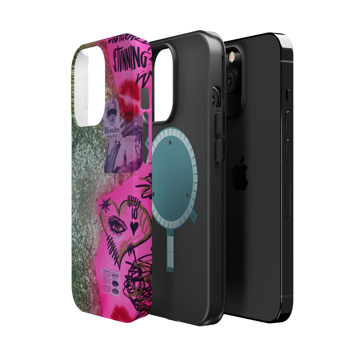 MagSafe "glitter gloss" airbrush iPhone case