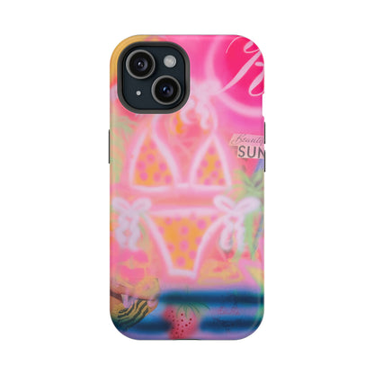 MagSafe "santa monica strawberry" airbrush iPhone case