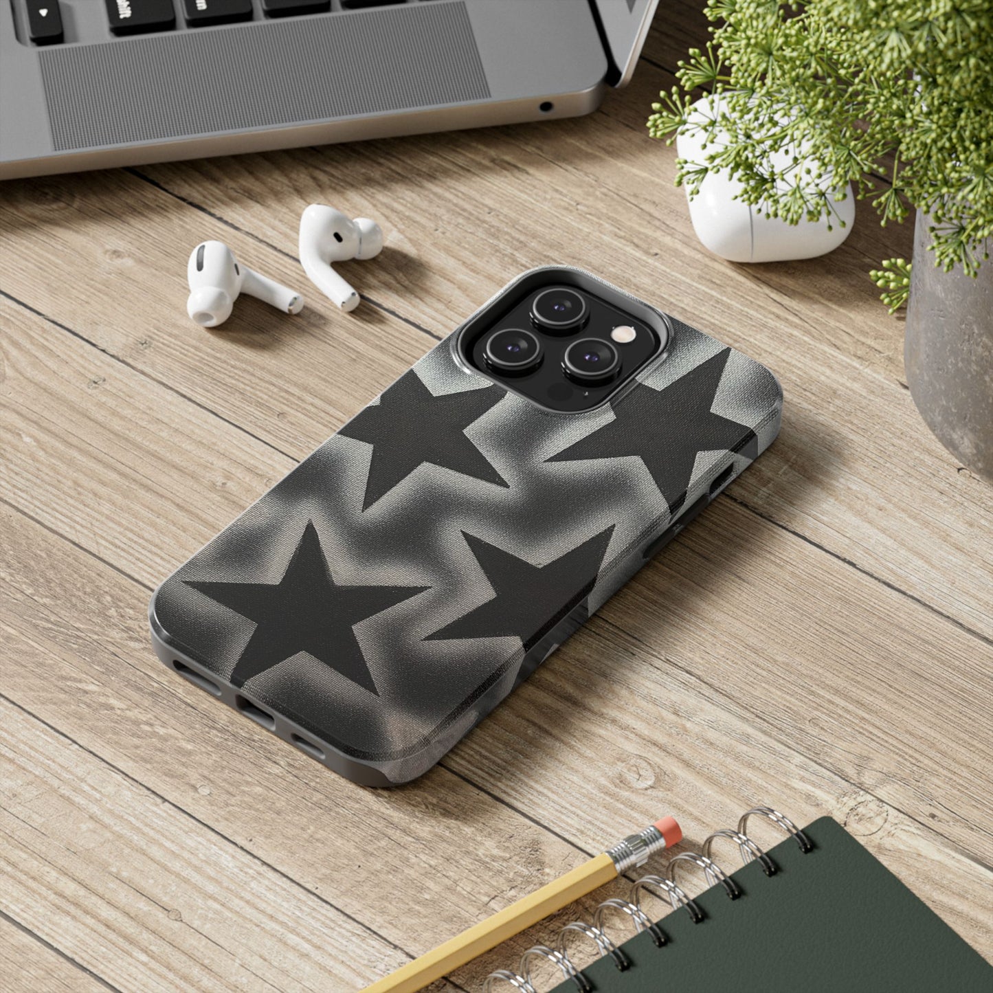 "chrome stars" airbrush iPhone case