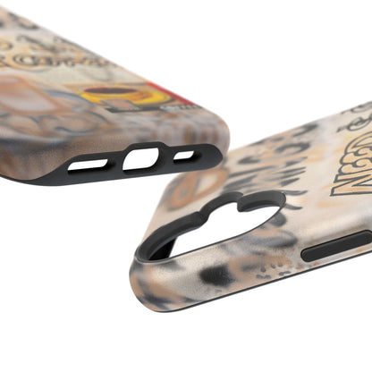 MagSafe "need $$ for coffee" airbrush iPhone case