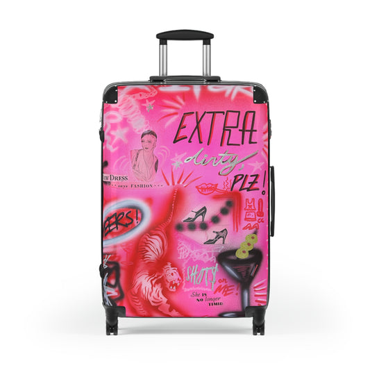 "extra dirty, plz" airbrush suitcase