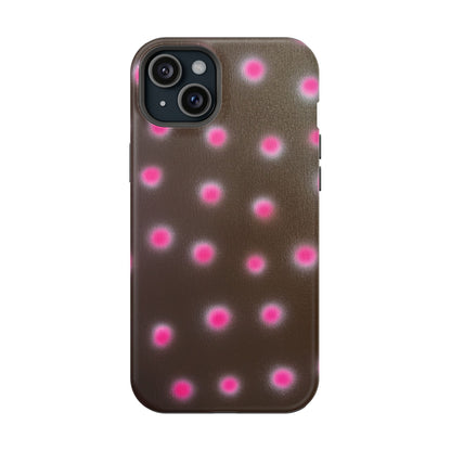 MagSafe "cherry mocha polka dot" airbrush iPhone case