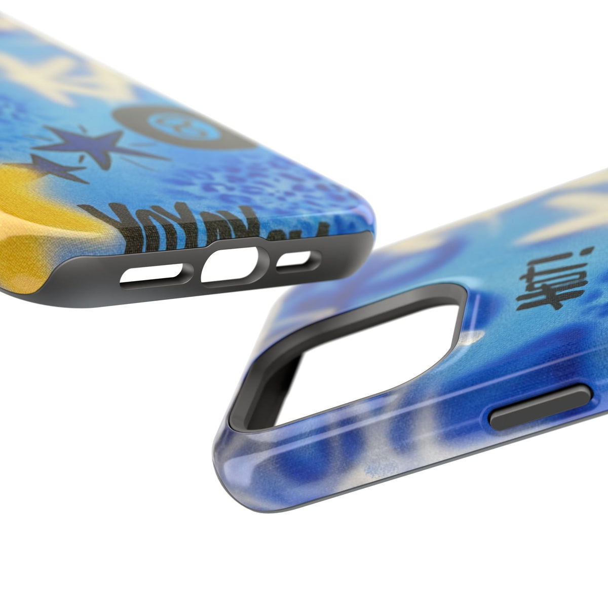 MagSafe "brilliant blues" airbrush iPhone case