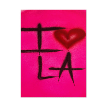"i <3 LA" airbrush rolled print