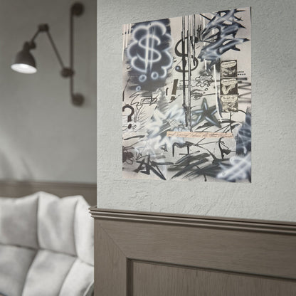 "monochrome mood" airbrush rolled print
